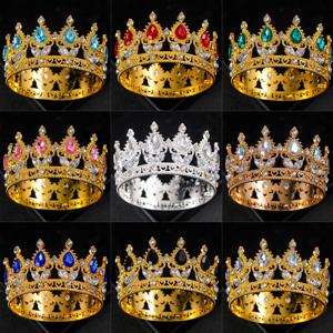 바로크 크리스탈 티아라와 크라운 케이크 토퍼 장식 우아한 웨딩 케이크 공주 생일 장식 파티 용품