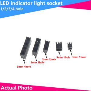 LED 표시등 거치대 단일 구멍, 1 2 3/4 구멍, 블랙 사각형 램프, 거치대 간격 기둥, F3mm, 50 개, 20 개