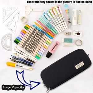 대형 필통 대용량 수납 가방, 양면 개방형, 학생 문구류, 학교용 책상 정리함