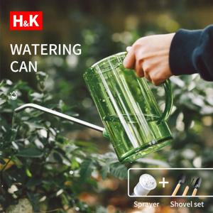 1/1.5l 긴 주둥이 물을 수있는 원예 삽 세트 정원 관개 스프레이 냄비 실내 옥외 식물 꽃 사무실