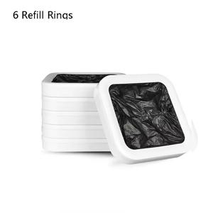 TOWNEW 스마트 쓰레기통 T1 타이어 오리지널 교체용 쓰레기 봉투 6개 리필 링 자동 포장 및 교체 봉투