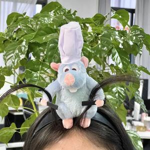 Ratatouille Hairband 새로운 만화 봉제 인형 머리띠 프랑스어 넓은 챙 머리핀 사진 머리 장식 창의력 소녀 선물