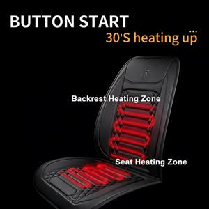 1/2개 겨울용 열선 자동차 시트 커버 12V 히팅 워머 자동차 시트 쿠션 자동차 시트 보호 커버 패드 세트