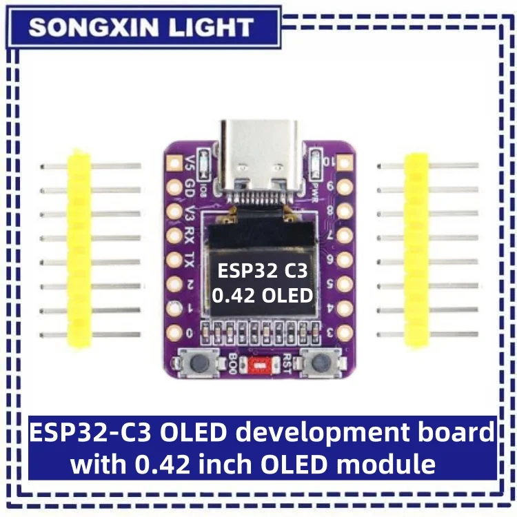 SX ESP32-C3 OLED 개발 보드, 0.42 인치 OLED 모듈 세라믹 안테나 wifi Bluetooth ESP32 supermini 개발 보드
