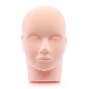 연습 훈련 헤드 고무 화장품 마네킹 인형 얼굴 머리, 속눈썹 메이크업 마사지 연습, 1/4 팩