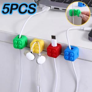 빌딩 블록 모양 케이블 클립 데스크탑 마그네틱 케이블 홀더 홈 오피스 책상 코드 케이블 주최자 데이터 라인 보호