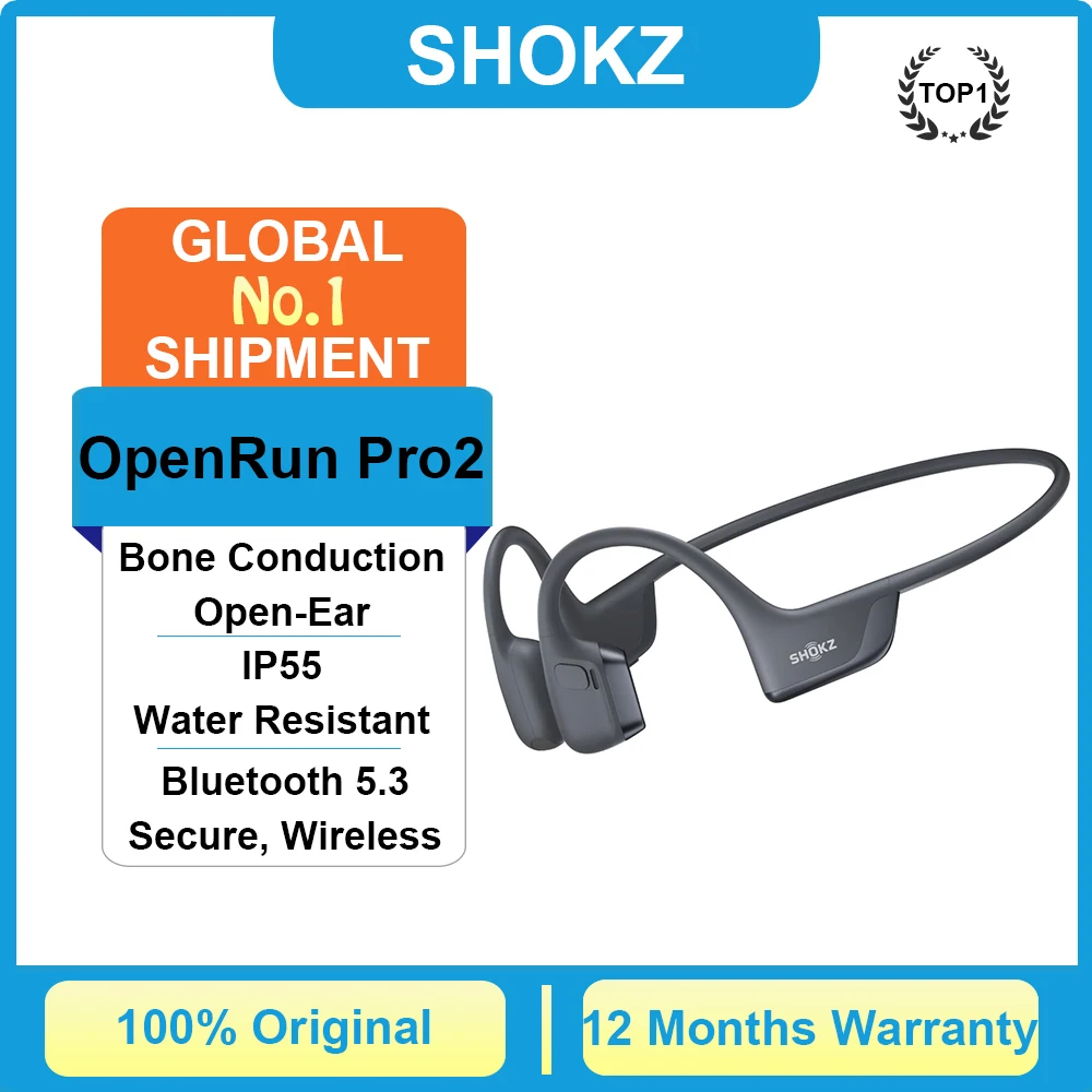 기존 SHOKZ OpenRun Pro 2 S820 블루투스 이어폰 IP55 방수 골전도 헤드폰 음악 스포츠 무선 이어 버드