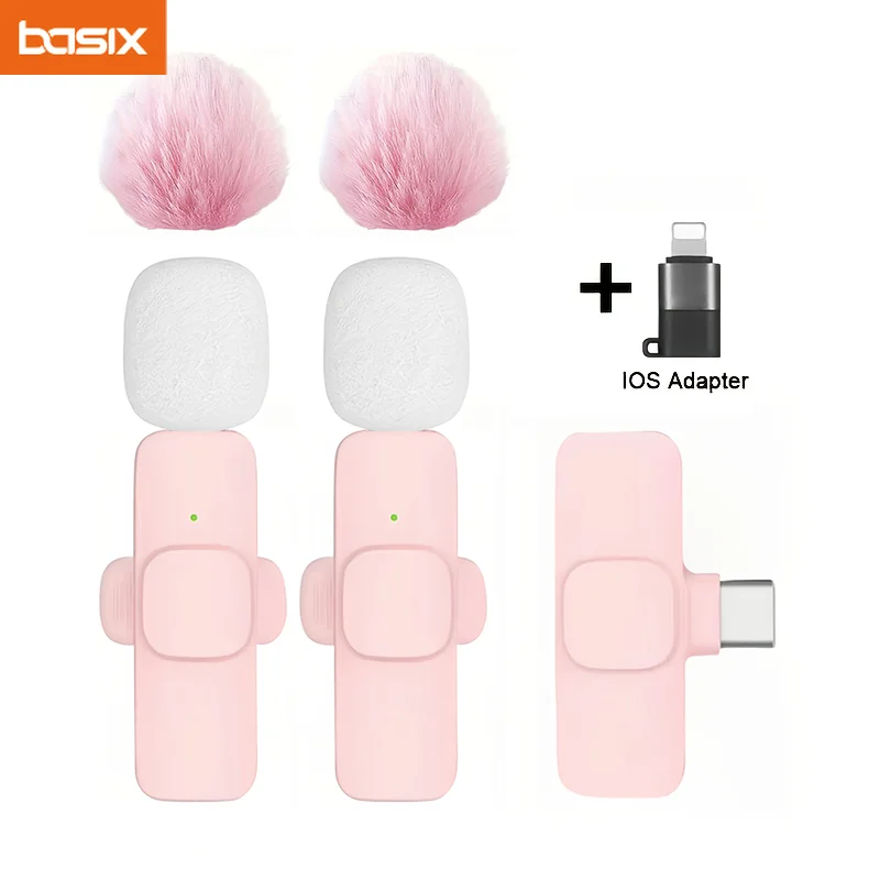 Type-C 스마트폰용 라발리에 마이크 블로깅용 무선 미니 마이크 TikTok Facebook 비디오 마이크 오디오 녹음