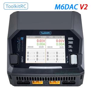 ToolkitRC M6DAC V2 충전기 1-6S 지능형 제어 2채널 2CH AC/DC 배터리 모델 장난감 자동차 리튬 배터리 고속 충전 장치