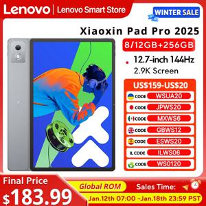 레노버 샤오신 패드 프로 2025 12.7인치 태블릿 오리지널 글로벌롬 디멘시티 8300 2.9K 144Hz 디스플레이 10200mAh 안드로이드 14 패드 PC