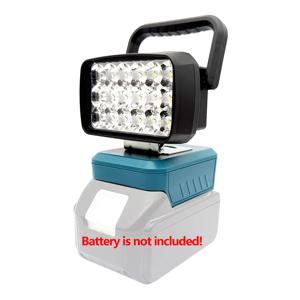 18 LED 휴대용 랜턴 스포트라이트 토치 LED 작업등 마키타 BL1830용 밀워키용 디월트 18V 20V 리튬 배터리용 램프