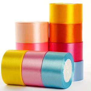 22 미터/롤 4cm 새틴 리본 공예품을위한 도매 패브릭 테이프 선물 활을위한 새틴 리본 바느질을위한 인공 DIY 의류