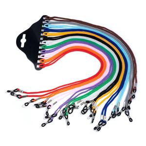 12 개/몫 여러 가지 빛깔의 검은 나일론 안경 스트링 코드 홀더 안경 용 선글라스 끈 목 로프 스트랩