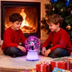 플라즈마 볼 라이트, 터치 감응형 글로브 장식 램프 참신한 플라즈마 장난감 할로윈 크리스마스 선물 3인치