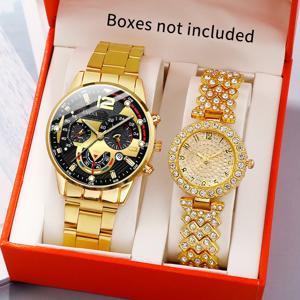 트렌드 합금 커플 시계 패션 야심 시계 커플