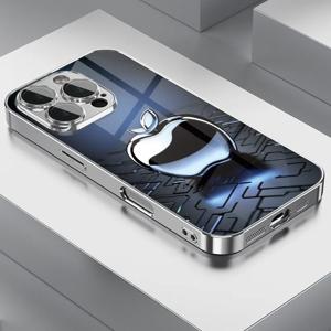 애플 패턴 강화유리 전기도금 케이스 아이폰 17 16 프로 맥스 15 14 플러스 13 12 16E 17 에어 커버용 메탈 기술