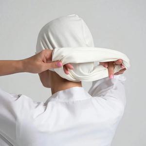 모달 저지 인스턴트 히잡 여성 무슬림 언더스카프 캡 코튼 스트레치 모자 이슬람 터번 보닛 푸라르 헤드스카프 헤어밴드