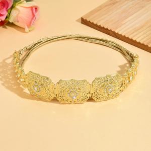 모로코 스타일 신부 벨트 장신구, 로프, 체인, 금도금 금속, 속이 빈 패턴 빈티지 웨딩 드레스 공연용 벨트