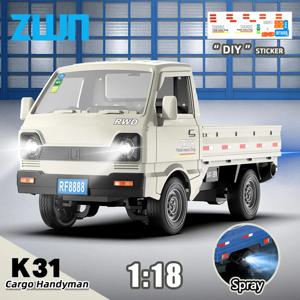 ZWN 1:16/1:18 RC 자동차 시뮬레이션 드리프트 클라이밍 트럭 Led 라이트 작은 화물 원격 제어 전기 장난감 모델 어린이 선물
