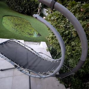 흔들의자 교체용 천 카키색 해먹 흔들의자 액세서리 정원 해먹 천 파란색 안락의자 천 발코니용