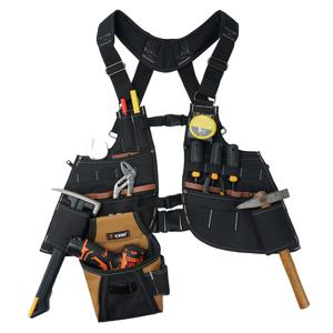 남성용 가죽 공구 조끼 – 전기 기술자, 목수 및 건설 노동자를 위한 조절 가능한 37포켓 작업 조끼