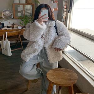 2025년 겨울 신상 한국 버전 롱 슬리브 코튼 패딩 코트 따뜻한 아우터 여성 패셔너블 원형 퍼 재킷