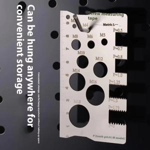 스크류 나사 피치 게이지 자 측정 도구 볼트 너트 미터법 가공 나사 스크류 절삭 게이지 각도 모델 측정