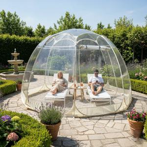 대형 즉석 팝업 버블 텐트 방수 야외 이글루 스크린 하우스 대형 캠핑 포드 파티오 추위 보호