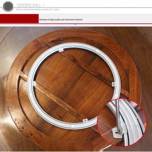 HQ WW01 새로운 헤비 듀티 냉간 압연 강철 게으른 수잔 턴테이블 식탁 말 철 액세스가있는 나무 테이블 용 회전판