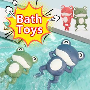 어린이를 위한 뜨거운 아기 목욕 장난감 새로운 아기 목욕 수영 목욕 장난감 귀여운 개구리 시계 태엽 장난감, 수영 물 시계 장난감 2023