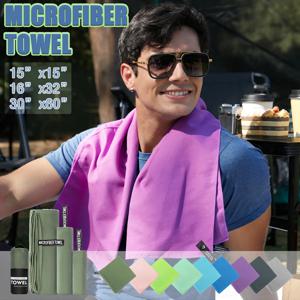 비치타올 스포츠 극세사 빠른 건조 포켓 타올, 휴대용 초경량 흡수성 타올, 수영장 체육관 피트니스 요가 타올