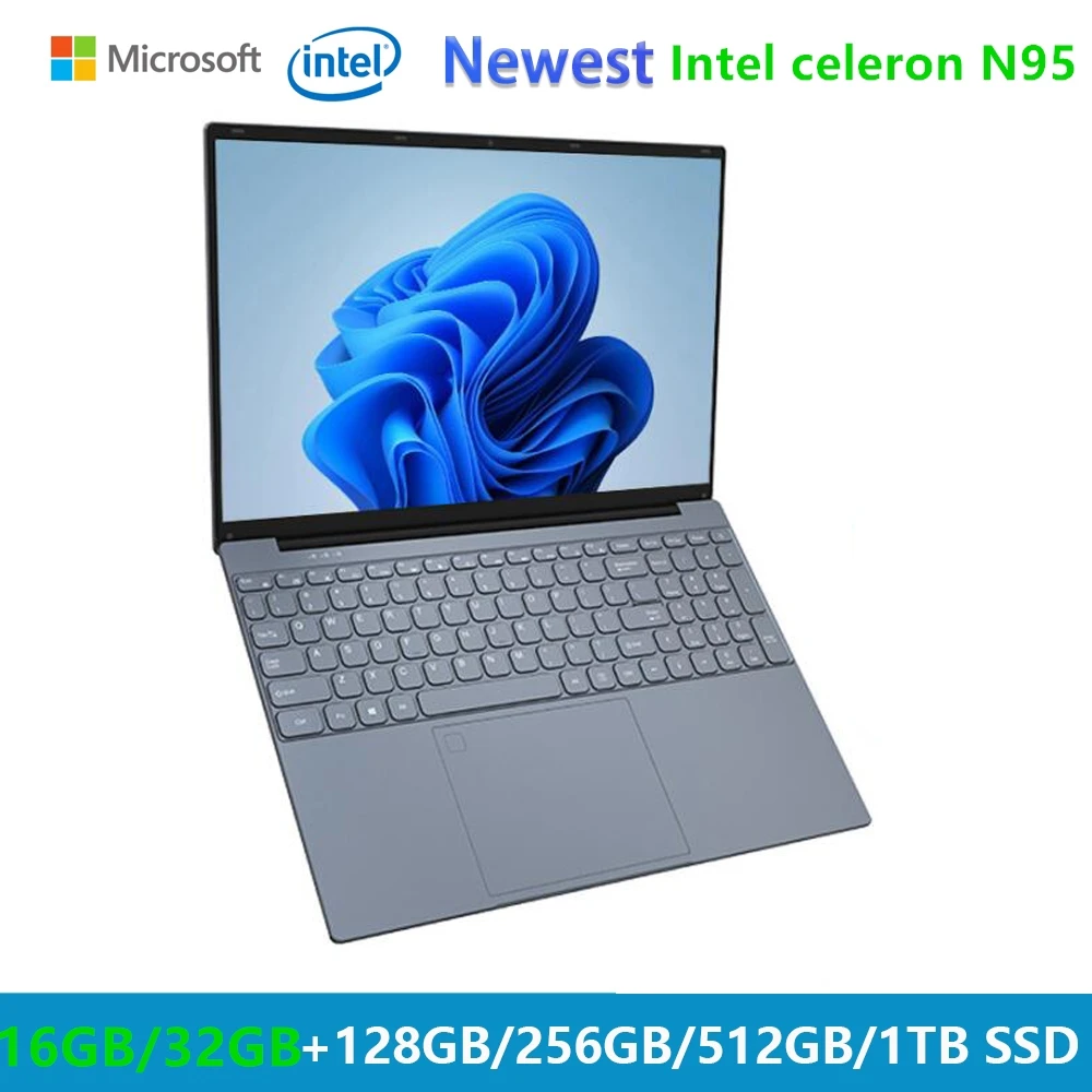 AKPAD 게임용 노트북 컴퓨터 PC Win11 노트북 Netbook 16 인치 12 세대 Intel Alder Lake-N N95 16GB 32GB Ram M.2 WiFi 노트북