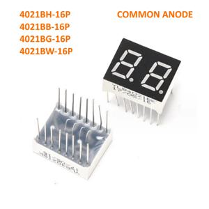 10PCS 4021BH 4021BB 4021BG 4021BW 0.4 인치 공통 양극 2 자리 7 세그먼트 Led 디스플레이 튜브 16Pin 빨간색 파란색 녹색 흰색