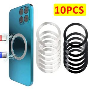 Magsafe 마그네틱 플레이트 링 용 10PCS 범용 스티커는 iPhone Samsung Xiaomi 용 무선 충전기 금속 플레이트 시트를 지원합니다.