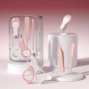 신생아용 손톱 가위, 아기 손톱 관리 도구, 안전한 휴대용 손톱깎이 트리머 핀셋, 상자 포함, 어린이 매니큐어 키트