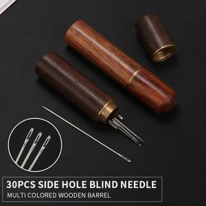 1/25/30개 사이드 홀 블라인드 바늘 스테인리스 스틸 노인용 바늘 손바느질 스티칭 핀 DIY 홈 셀프쓰레딩니들