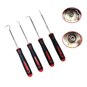 4개입 자동차 픽 훅 세트 자동차 오일 씰 O-링 개스킷 제거 드라이버 자동차 수리 호스 제거 타이어 청소 도구