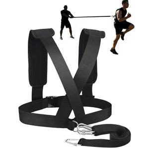 축구 속도 훈련 하네스 조끼, 축구 운동 저항 속도 민첩성 훈련 키트, 조절 가능한 어깨 스트랩 밴드 로프