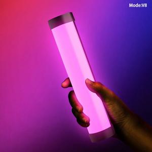 LUXCEO V8 휴대용 ​​RGB 비디오 라이트 게이머 램프 2000mAh 사진 비디오 촬영 셀카 조명 Vlog/YouTube 용 필인 조명