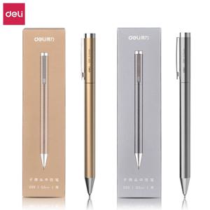 델리 메탈 사인펜 0.5mm 젤 잉크펜 골든 실버 컬러 메탈릭 필기구 사무용품 금색, 은색, 금속 펜통