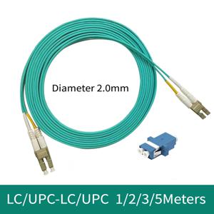 OM3 2.0mm 광섬유 케이블 1M 2M 3M 4M 5M 7M 10M 15M 20M 30M 40M 50M LC/UPC-LC-UPC 실내 FTTH 듀플렉스 멀티모드 연장 코드
