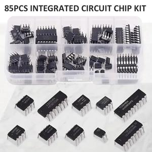 85PCS 10 가지 유형 NE555 LM324 LM393 UA741 ULN2803 LM358 LM386 NE5532 ULN2003 PC817 집적 회로 DIP IC 조합 칩 키트