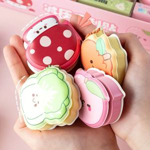 만화 부드러운 실리콘 커버 메모 패드 종이 스티커 메모 플래너 스티커 디저트 게임 시리즈 메모장 사무실 학교 용품 1Pcs