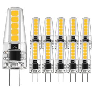 10pcs G4 LED 전구 5W DC12V 220V 2835 SMD 10led 따뜻한/차가운 흰색 360 각도 샹들리에 조명 할로겐 램프 조명 교체