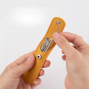 6pcs 귀 케어 세트 스테인레스 스틸 Earpick 귀 클리너 스푼 귀 선택 귀 왁스 제거 도구 키트 아기 성인을위한 귀 스푼 케어