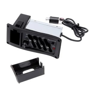 4 밴드 기타 픽업 Acoutic 기타 EQ 피에조 픽업 어쿠스틱 기타 픽업 프리 앰프 앰프 어쿠스틱 기타 용 이퀄라이저 튜너