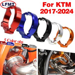 오토바이 CNC 배기 팁 머플러 파이프 클램프 플랜지 보호대 커버 KTM 250 300 EXC XC XCW XC-W 6 일 XCW TPI 2017-2024