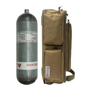 ACECARE 6.8L 탄소 섬유 에어 탱크(멀티 포켓 운반 가방 포함) 300bar 4500psi 30mpa CE 인증 M18x1.5 스레드 스쿠버 다이빙