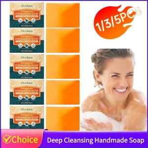 감 손으로 만든 비누 모이스춰 라이징 바디 비누 샤워 및 페이셜 비누 딥 클리닝 페이스 바디 스킨 케어 1/3/5pcs