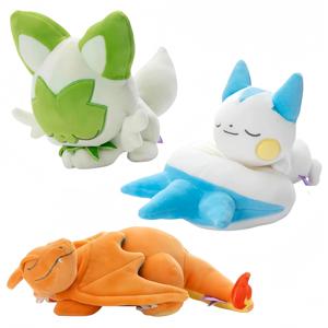포켓몬 피카추 잠자는 시리즈 Gengar 플러시 Sprigatito Pachirisu 인형 인형 Charizard Peluche 장난감 취미 크리스마스 선물